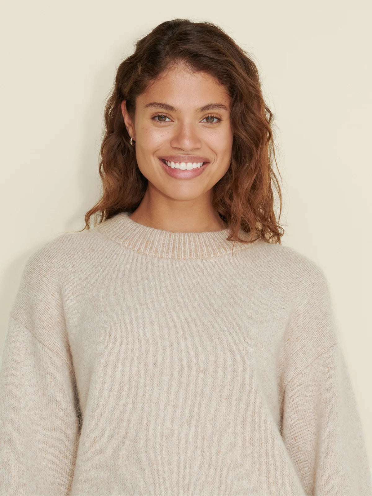 Tine Knit Crew Neck - Sand Mix