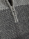 Tine Knit Half Zip - Dark Grey Mix