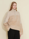 Tine Knit Half Zip - Sand Mix