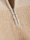 Tine Knit Half Zip - Sand Mix