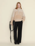 Tine Knit Half Zip - Sand Mix