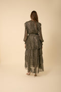 Lyna Dress Lurex Crinkle - Black
