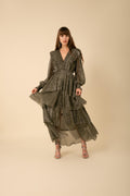 Lyna Dress Lurex Crinkle - Black
