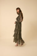 Lyna Dress Lurex Crinkle - Black