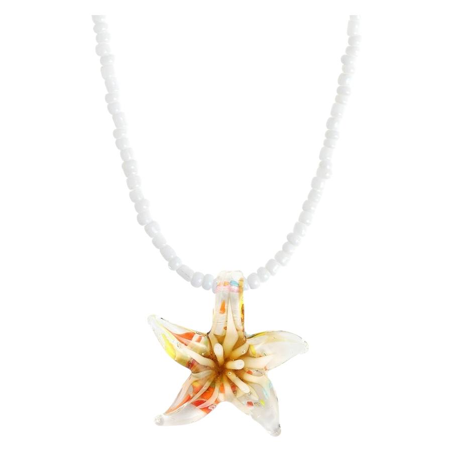 Serafina Glass Starfish Necklace - Gul