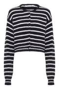 DebbieGZ Short Cardigan - Black/White Striped