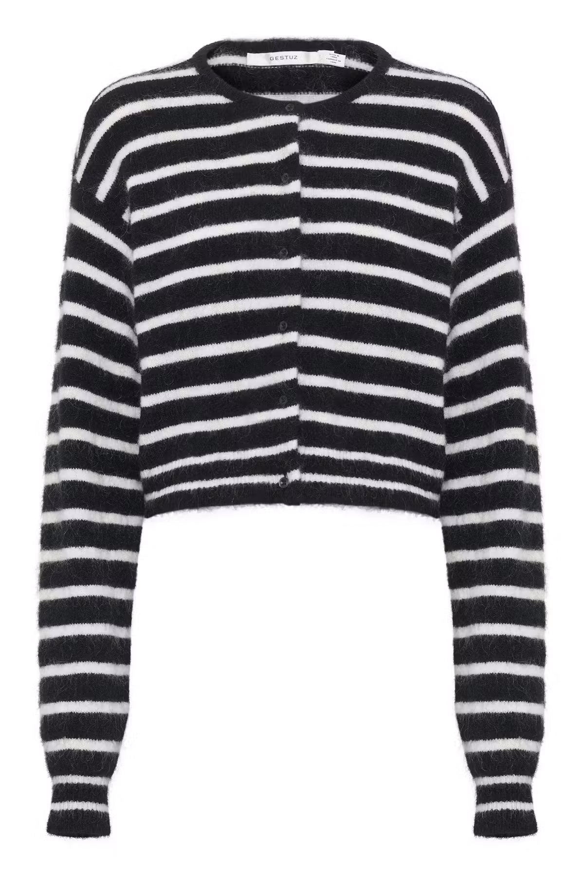 DebbieGZ Short Cardigan - Black/White Striped