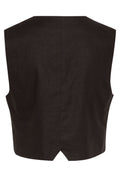 ElarahGZ Linen Waistcoat  - Black