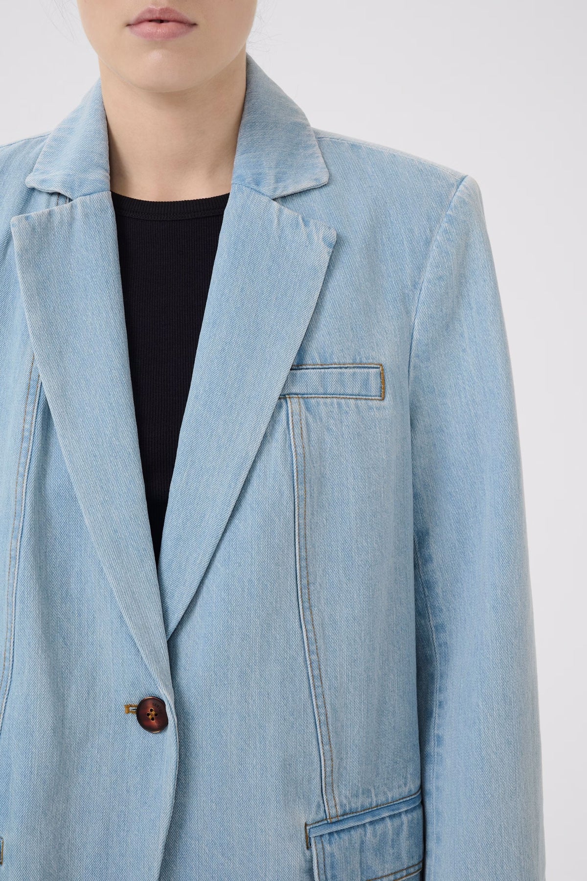 VellaGZ Oz Blazer - Light Blue Washed