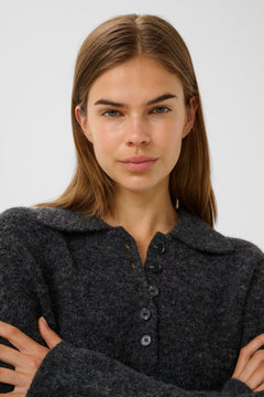 GZalpha Polo Pullover - Charcoal Melange