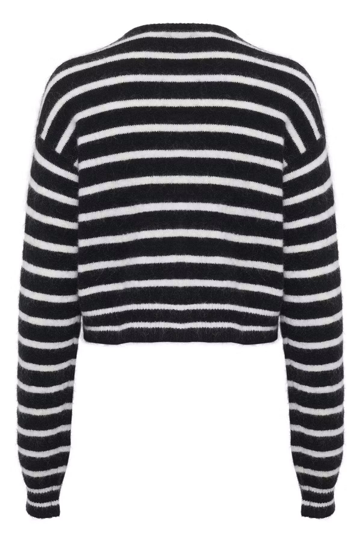 DebbieGZ Short Cardigan - Black/White Striped