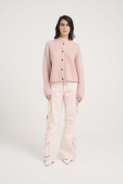 Alphagz Short Cardigan - Rose Grey Melange