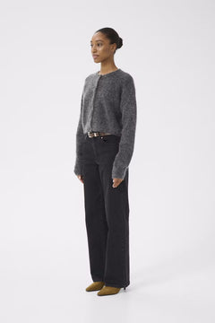 Debbiegz Short Cardigan - Charcoal Melange