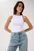 GZdrew Rhinestone Logo Linne - Bright White