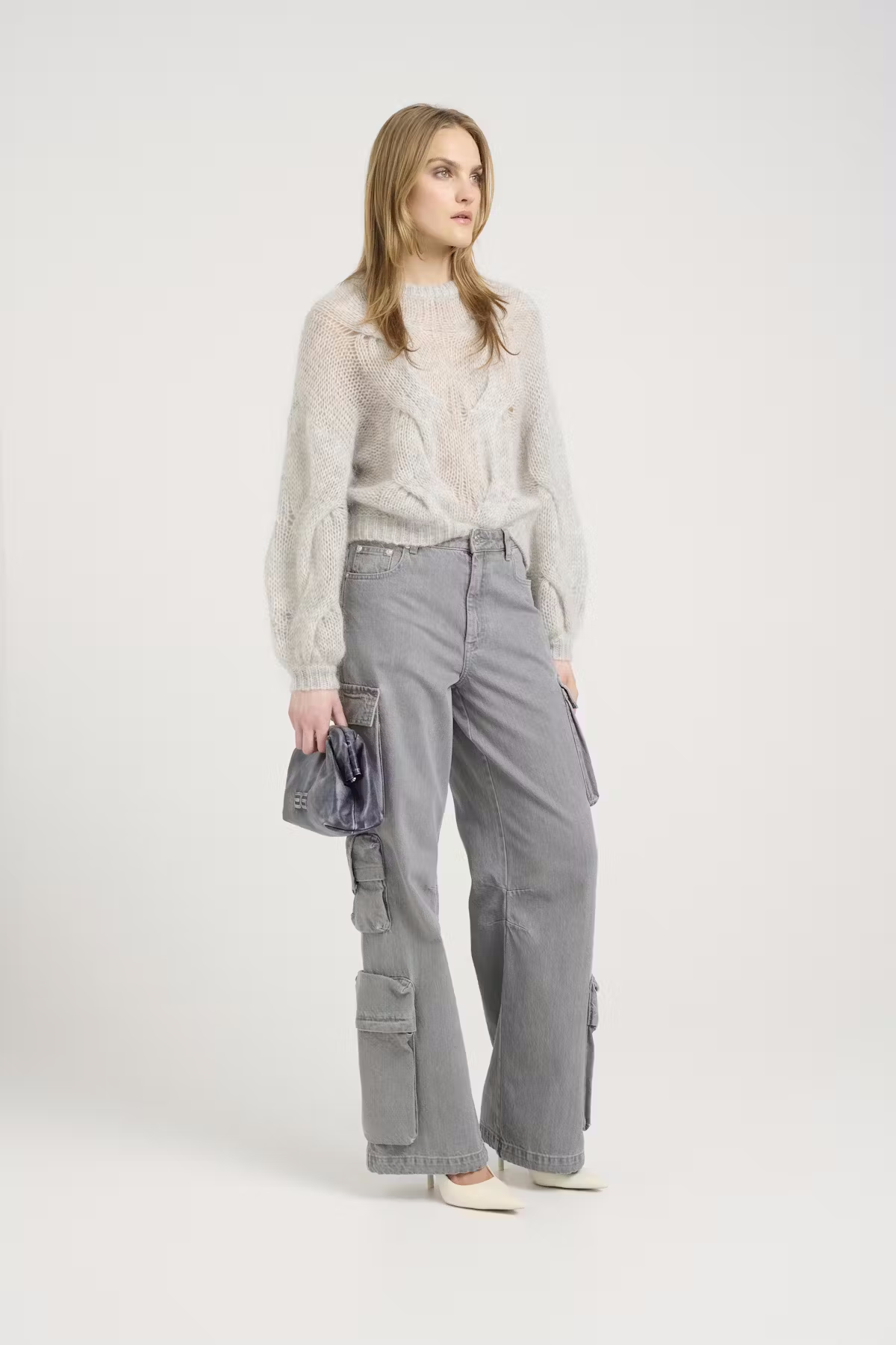 ZeniaGZ Pullover - Ultra Light Grey Mélange