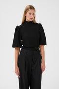 Gzrifa Button Balloon Top - Svart