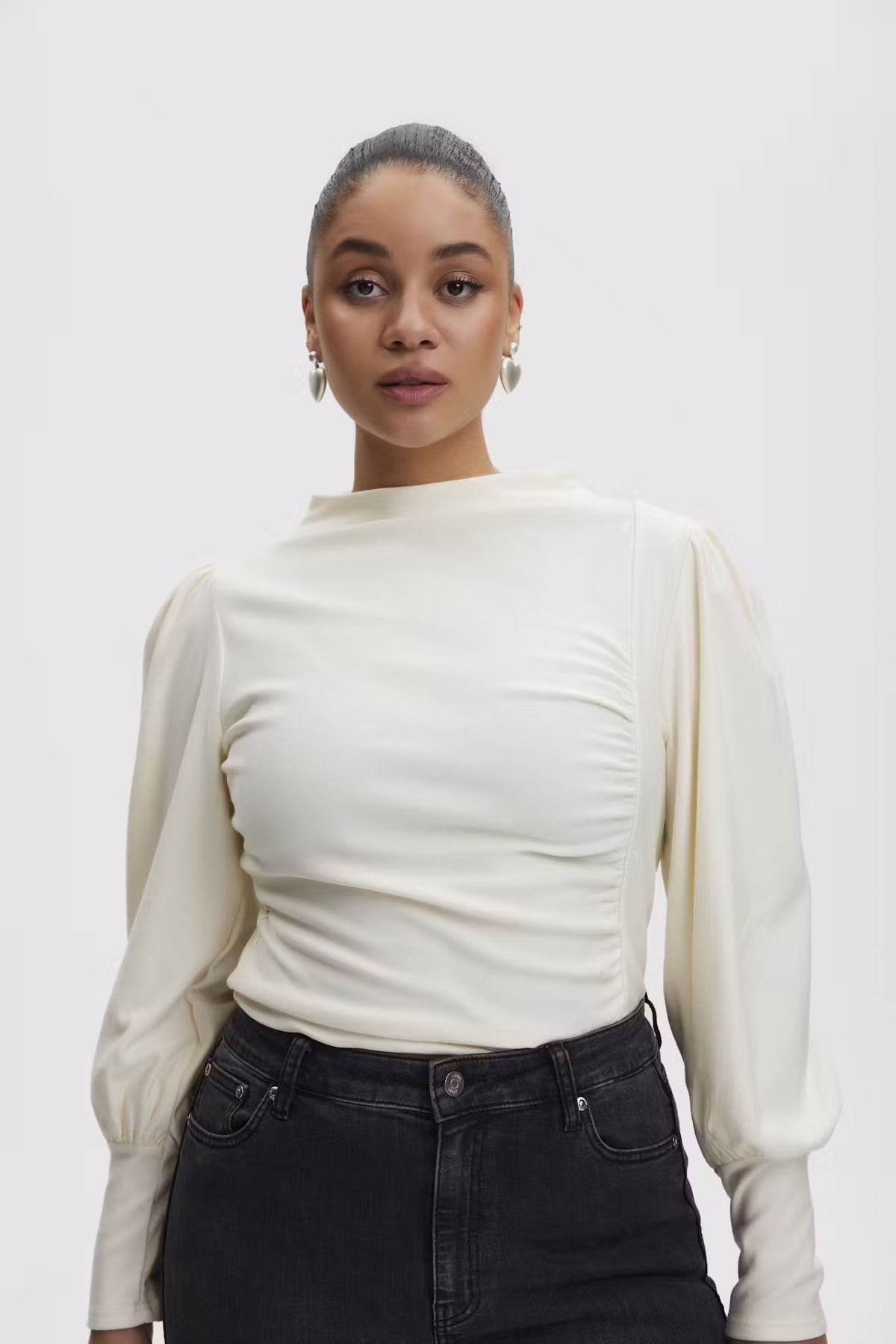 RifaGZ Puff Blouse - Egret