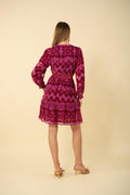 Camila Dress Velvet Burnout - Rose