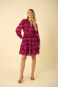 Camila Dress Velvet Burnout - Rose