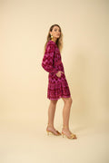Camila Dress Velvet Burnout - Rose