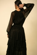Nora Blouse Lurex Crinkle - Black