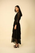 Nora Blouse Lurex Crinkle - Black