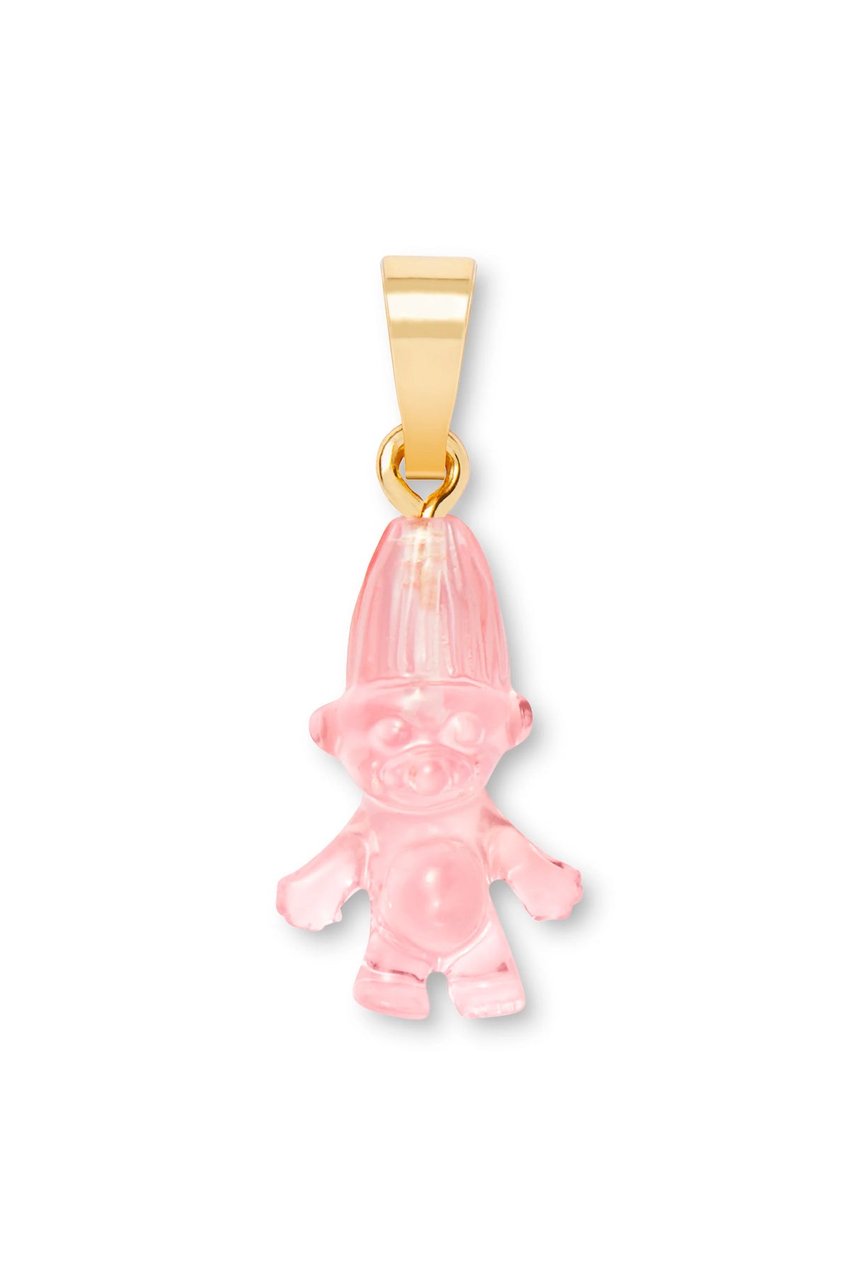 Norwegian Lucky Troll Classic Connector - Golden Bubblegum Pink