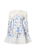 Leoni Silk Blend Mini Dress - Tulip Blue