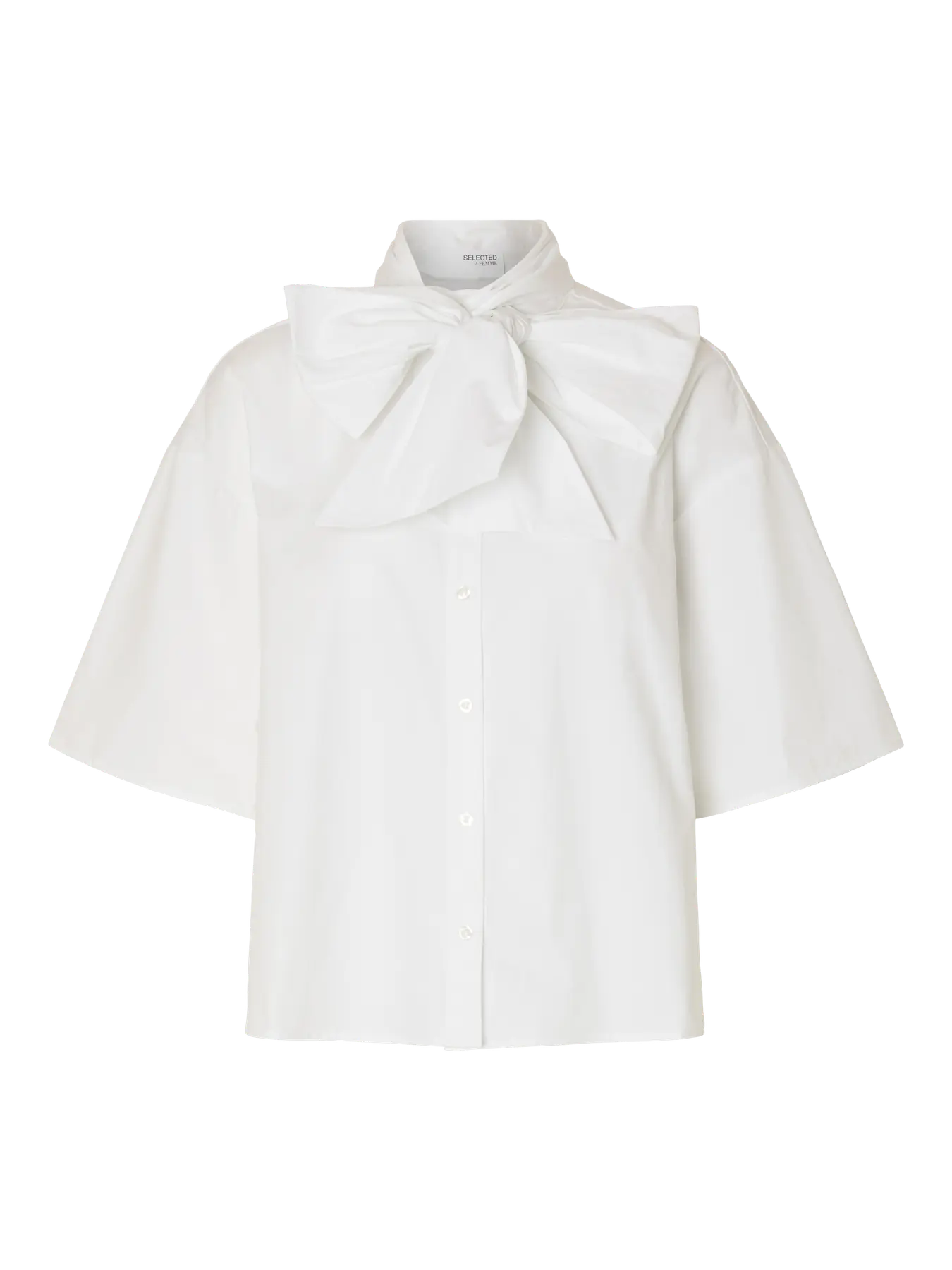 Aya-Juno 2/4 Bow Shirt - Bright White
