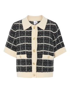 Yaslivia Ss Knit Cardigan - Black