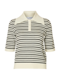 Thea 2/4 Stickad Polotröja - Snow White Black