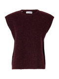 Lulu Sl Knit Vest - Fig Black Core