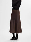 Lena Hw Midi Skirt - Coffee Bean