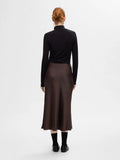 Lena Hw Midi Skirt - Coffee Bean