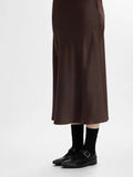 Lena Hw Midi Skirt - Coffee Bean