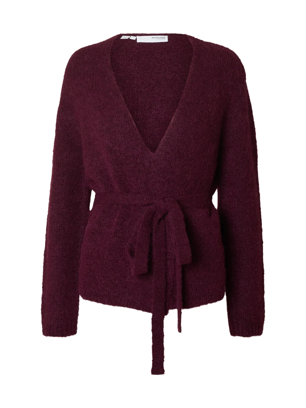 Gabella Ls Knit Belt Cardigan - Fig