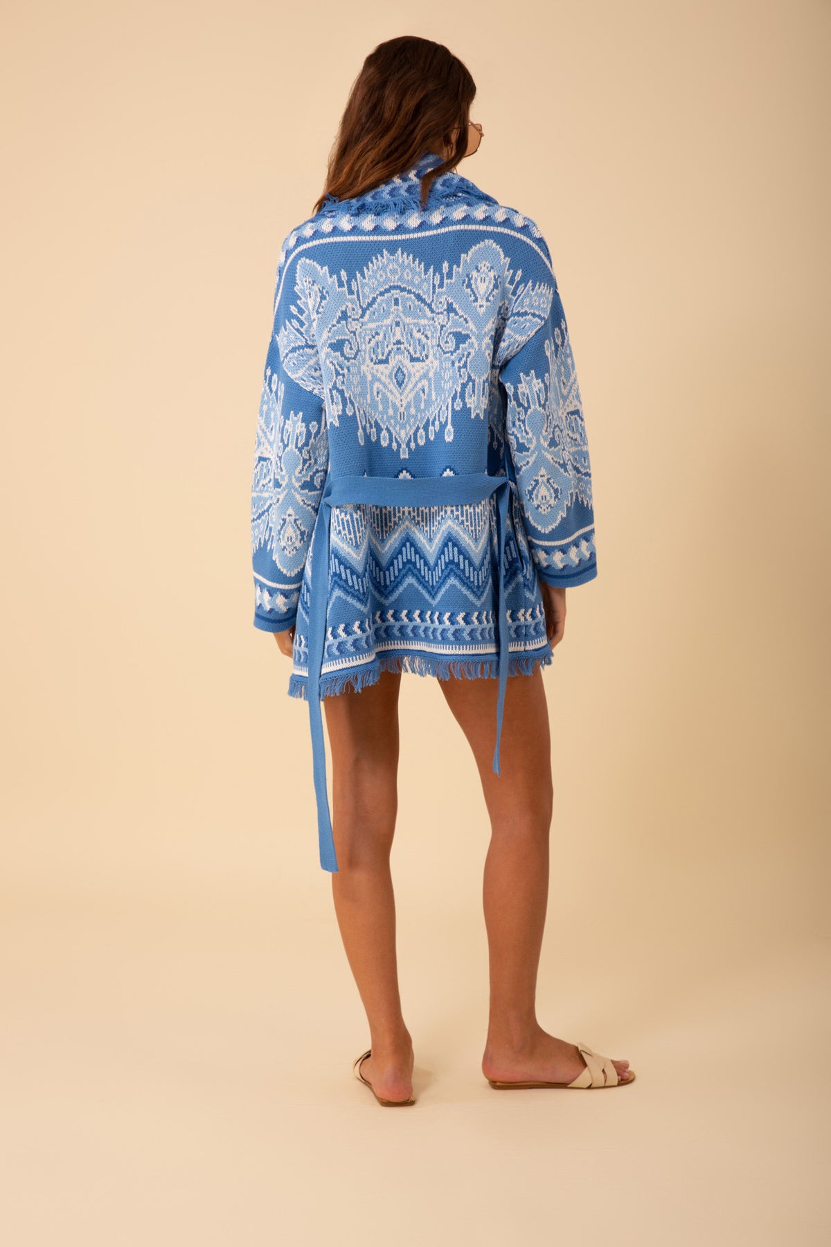 Kennedy Knit Cotton Jacket - Blue