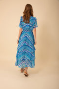 Caroline Dress Tiered Skirt - Teal
