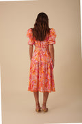 Mary Linen Dress W Belt - Pink