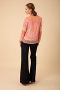 Lucia Blouse Silk Viscose - Orange