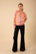 Lucia Blouse Silk Viscose - Orange