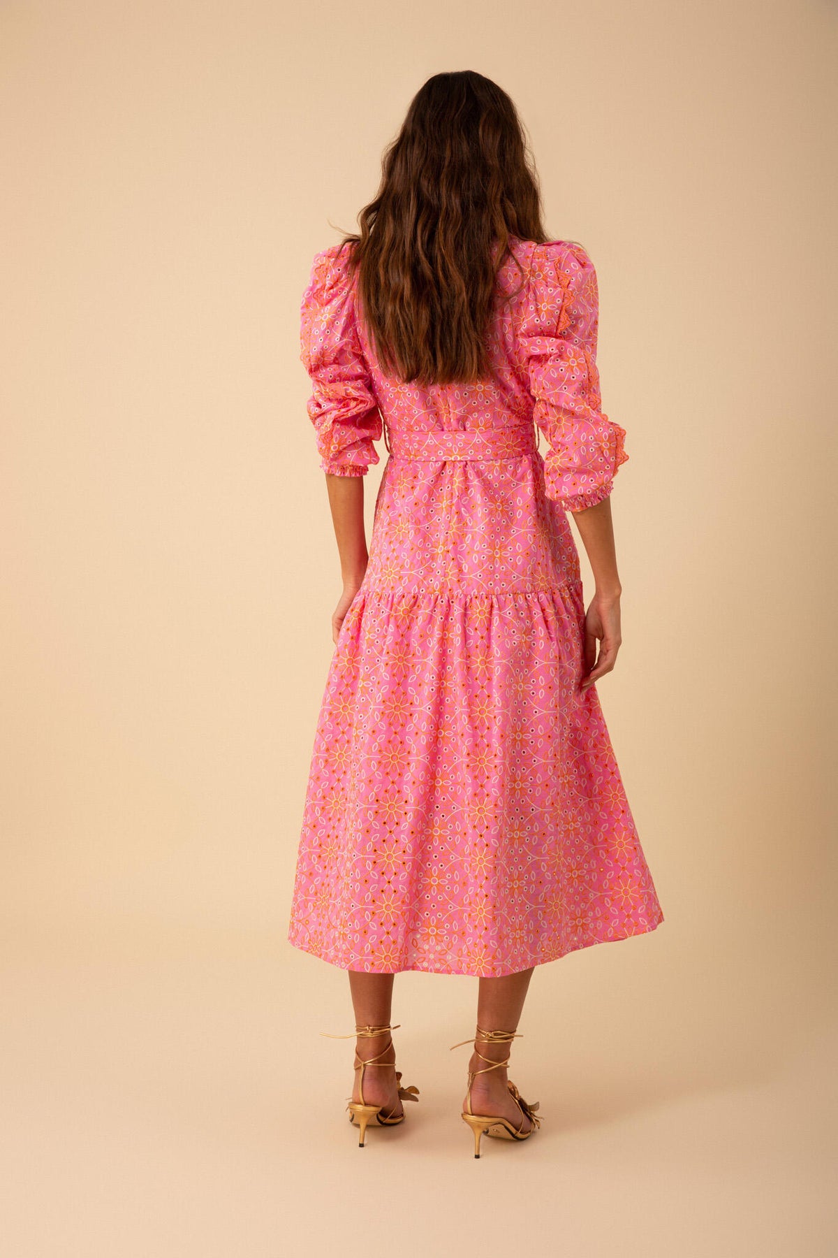 Valerie Dress Eyelet - Pink