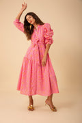 Valerie Dress Eyelet - Pink