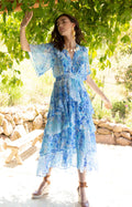 Freya Dress W Tiered Dress - Blue