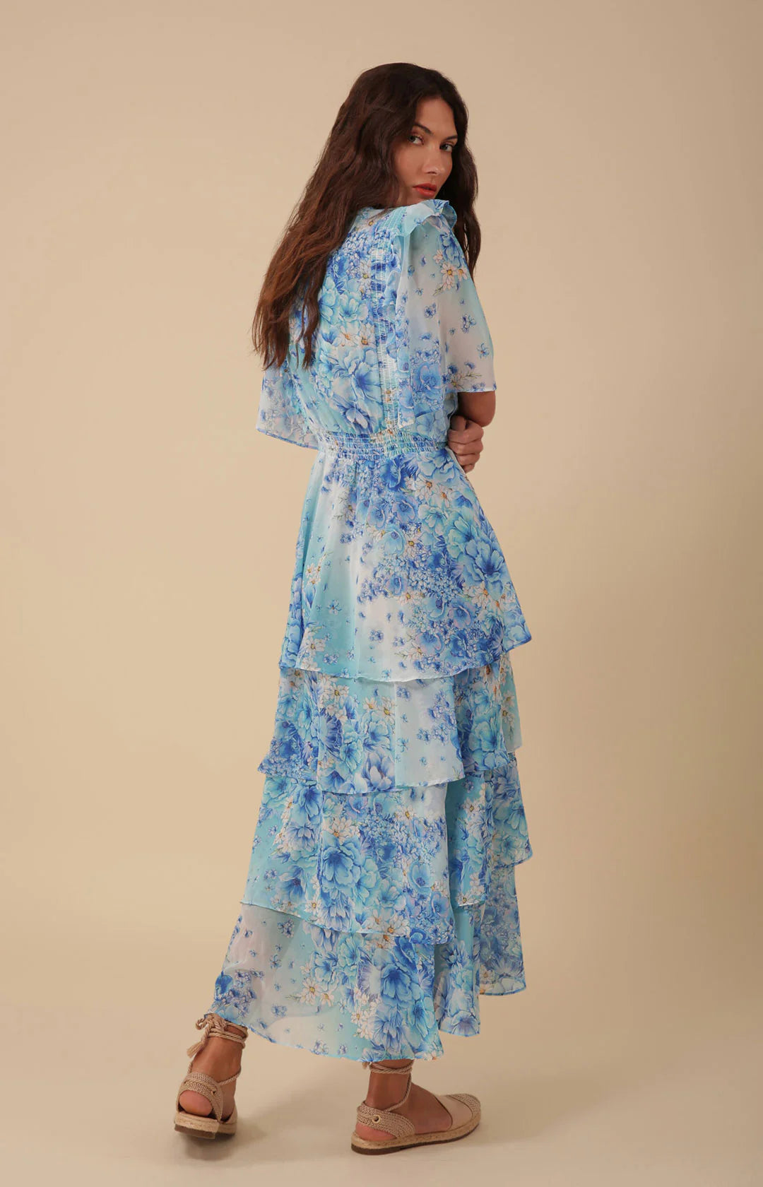 Freya Dress W Tiered Dress - Blue
