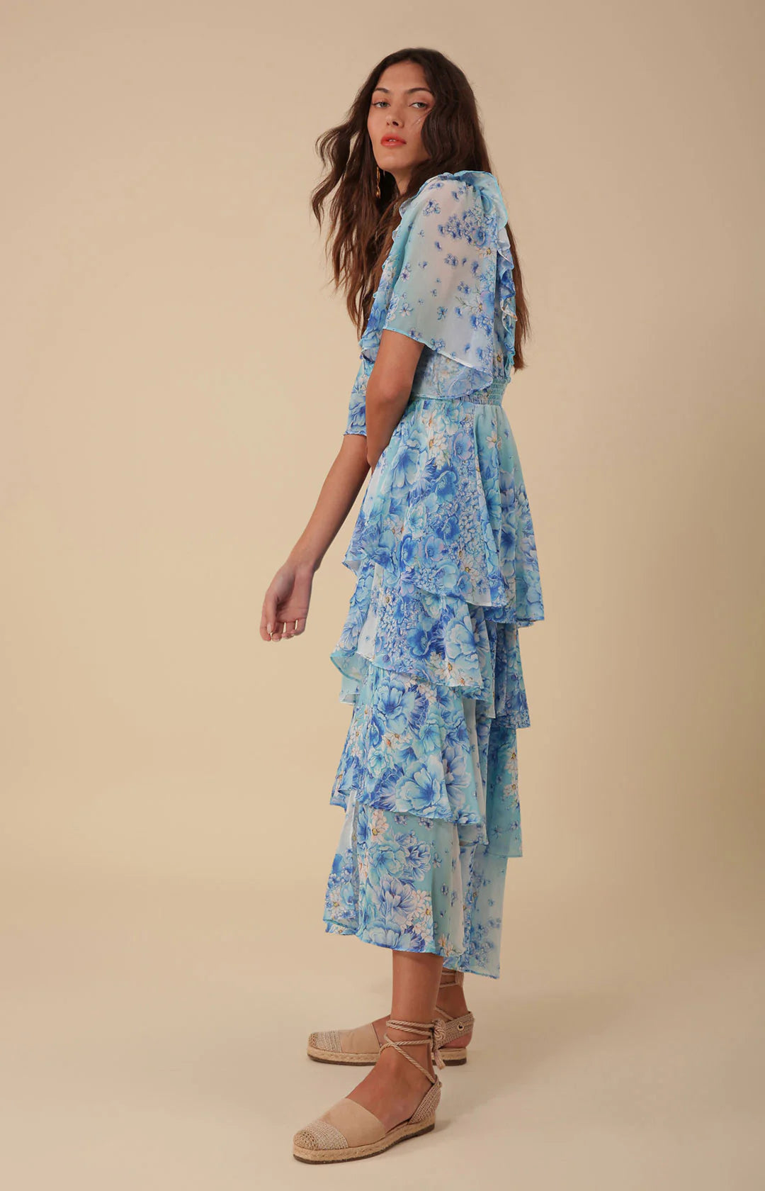Freya Dress W Tiered Dress - Blue