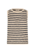 Vester Stripe Top - Navy Summer Sand