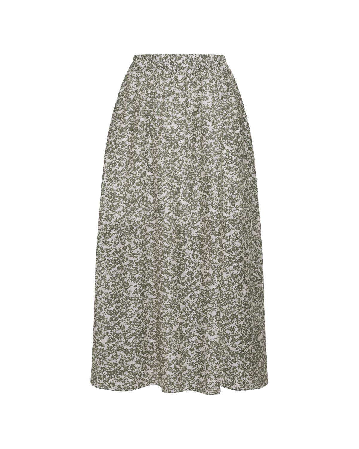 Seraphina HW Long Skirt AOP - Egret Flower