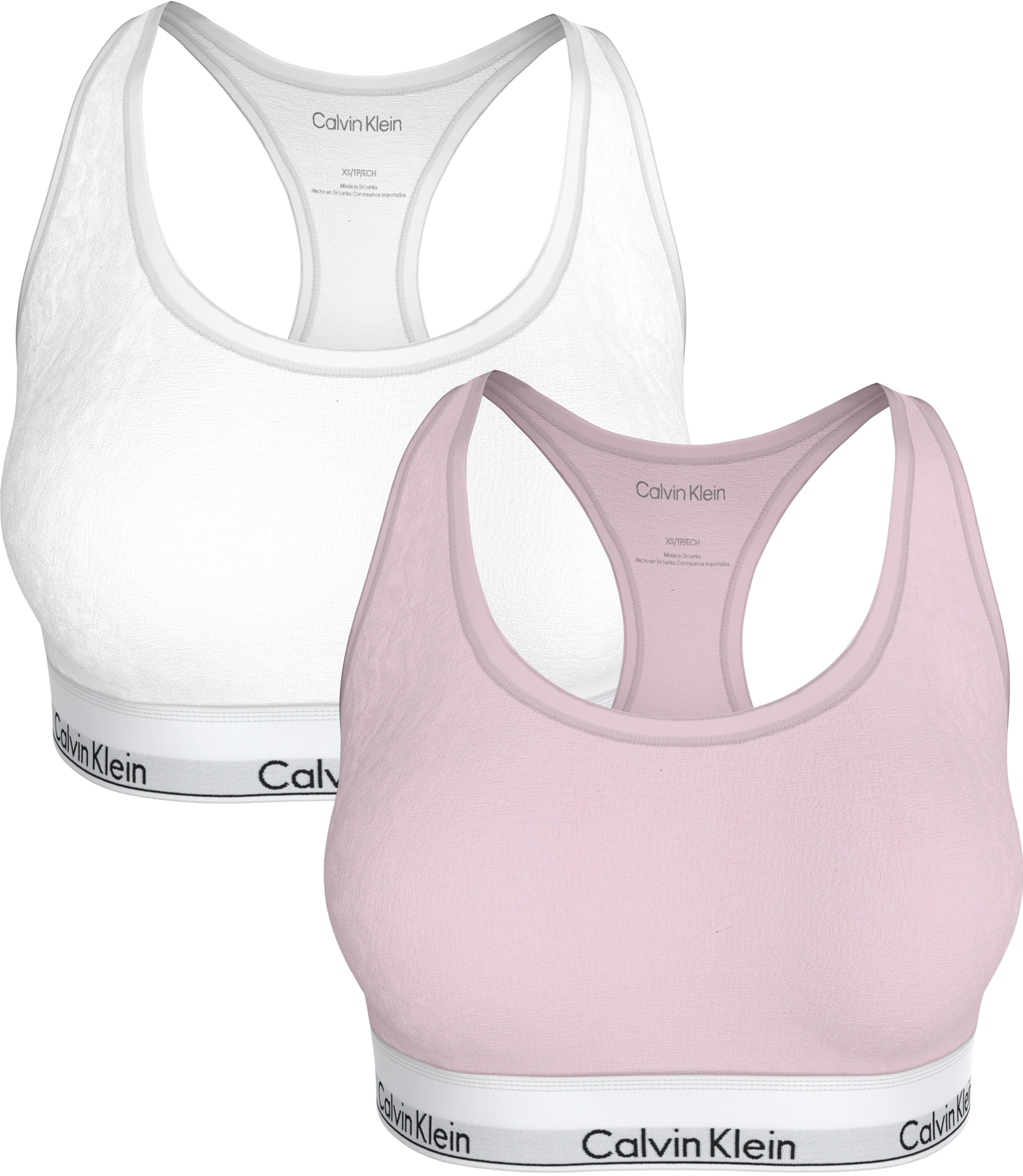 Bralette 2-pack - Vit/Cradle Pink
