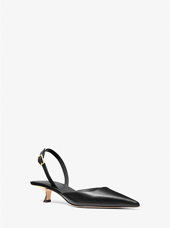 Luna Kitten Sling Pump - Black